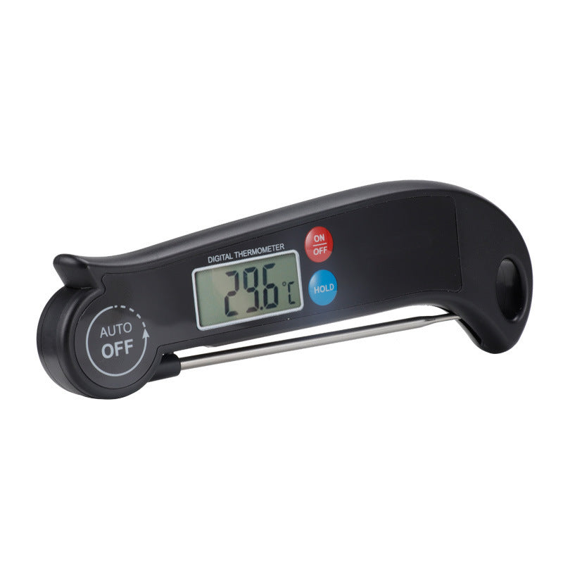 Black digital thermometer with a digital display 
